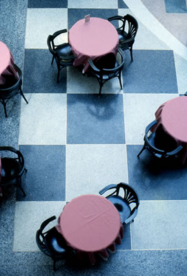 Tables with Chairs from Above