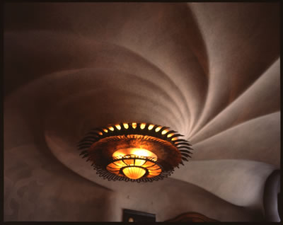 Ceiling and Chandelier