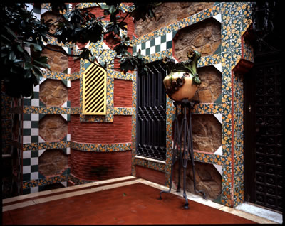 Entrance Door Detail (Casa Vicens Designed by Antoni Gaudi) 1
