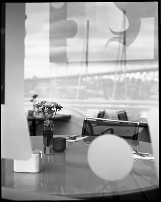 Granville Bridge Reflected from a Bistro Window 1