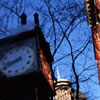 Steam Clock in Red
