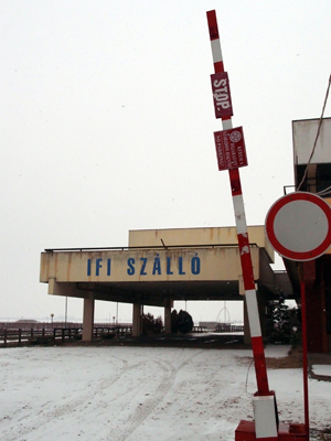Empty Youth Hotel in Winter, Lake Velence